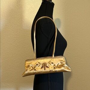 Gold Embroidered Women's Clutch